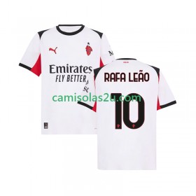 Camisolas de futebol AC Milan Rafael Leao 10 Equipamento Alternativa 2025/26 Manga Curta